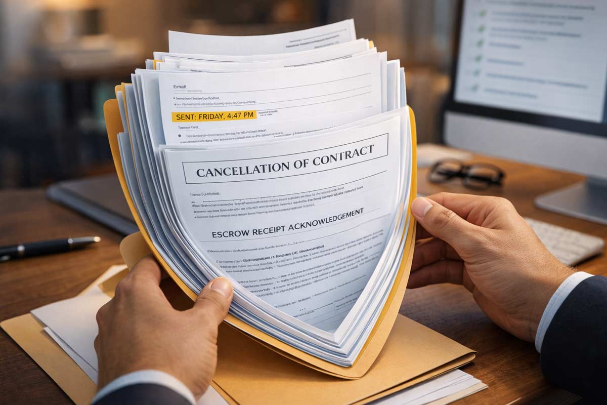 Cancel real estate deal