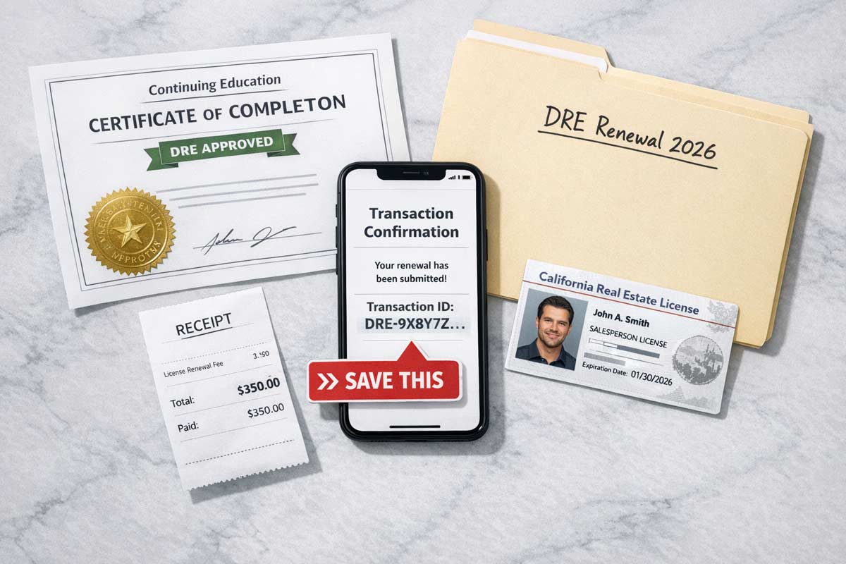 Ce real estate renewal checklist