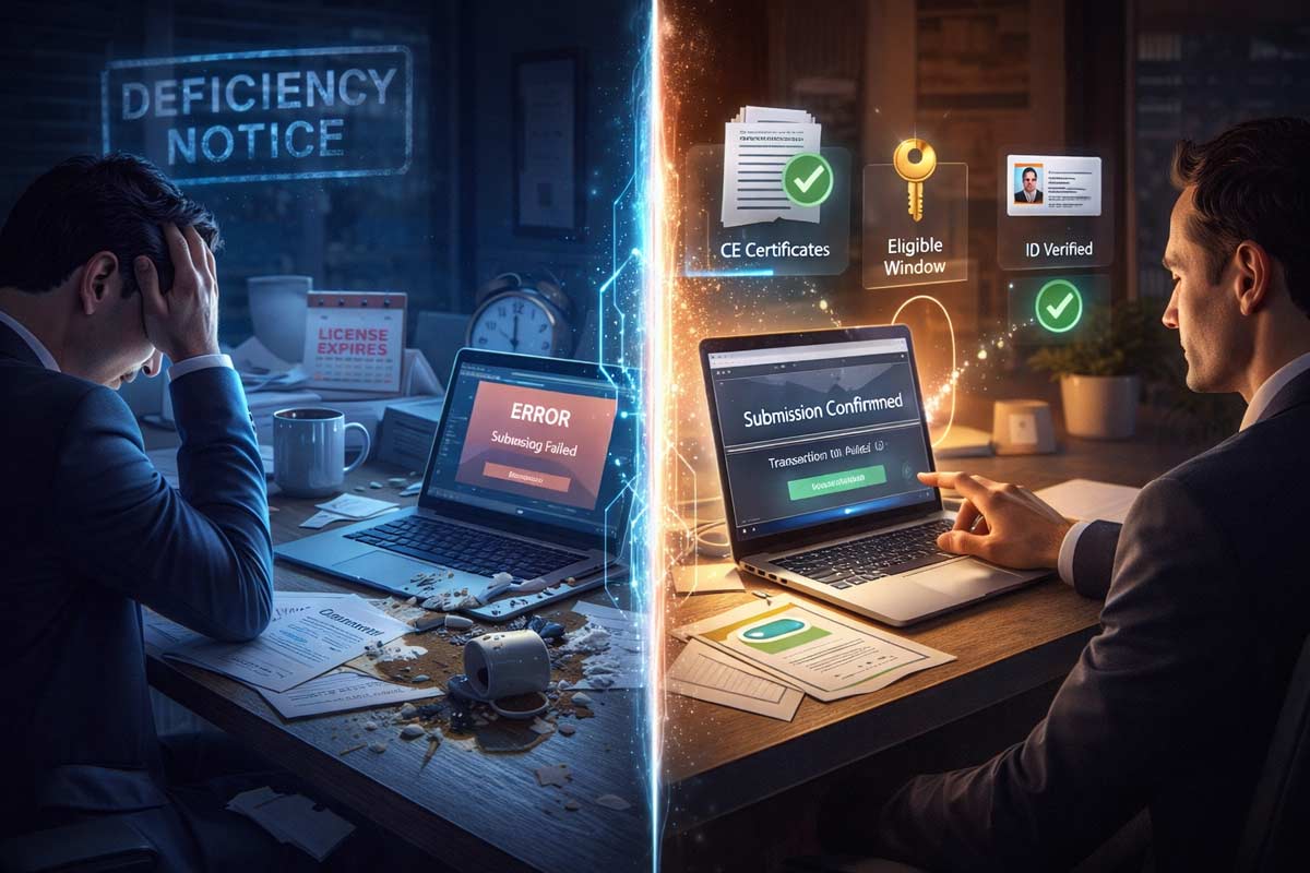 How to submit real estate license renewal