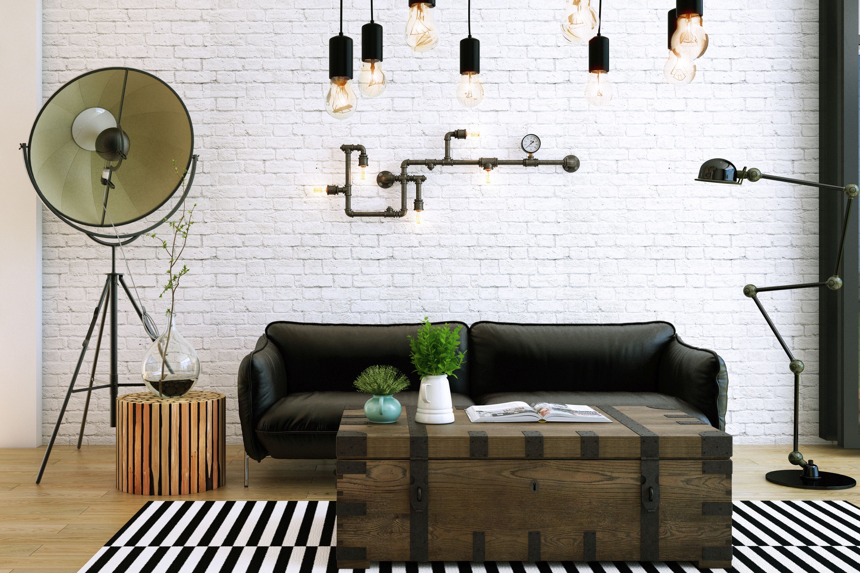 industrial interior design living room