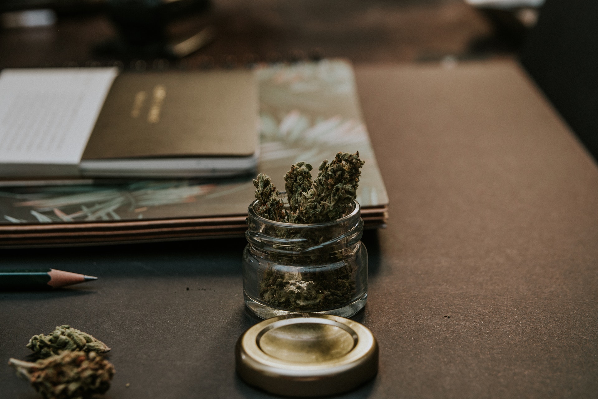 Medical marijuana in jar