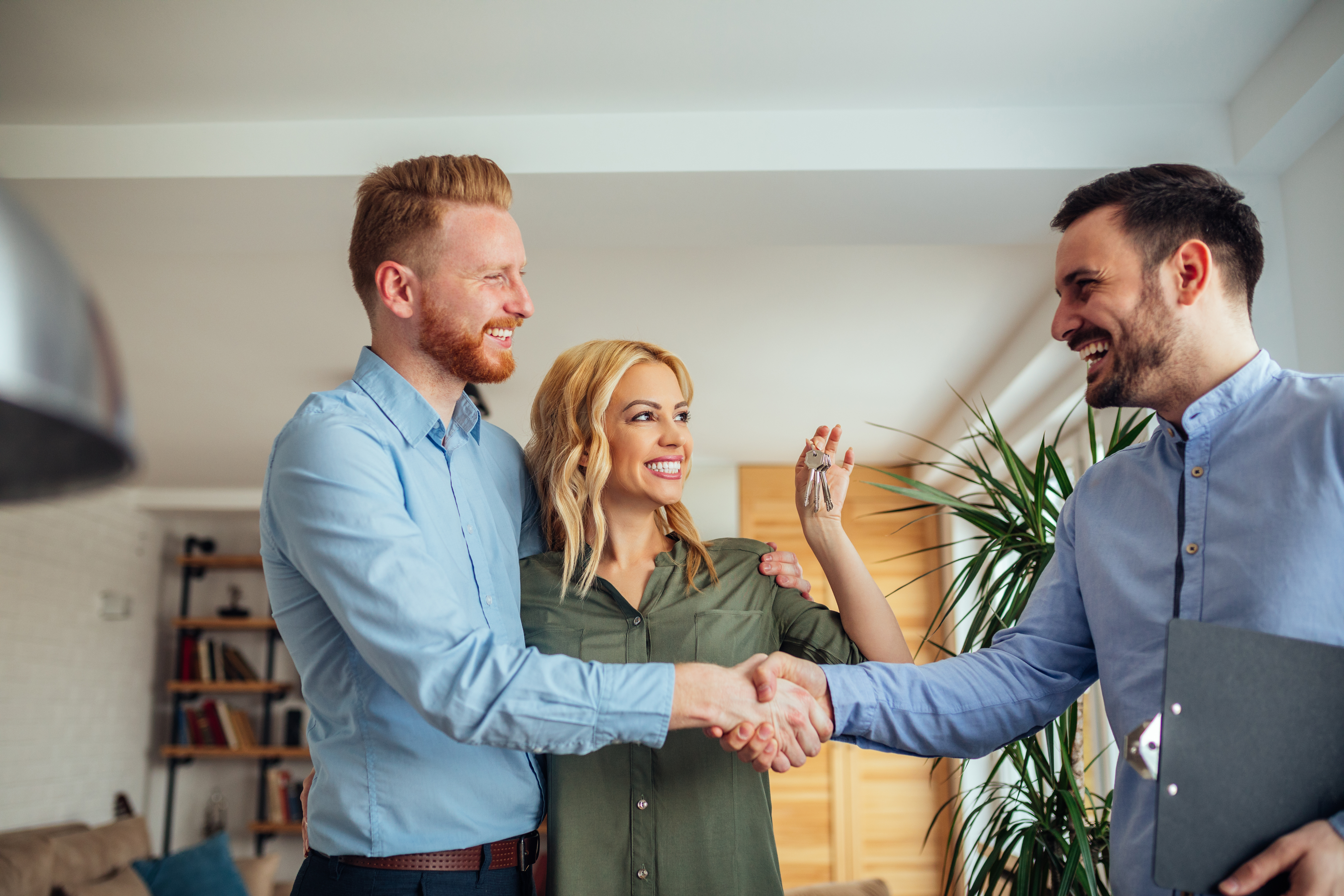 Real estate agent helping client find their dream home