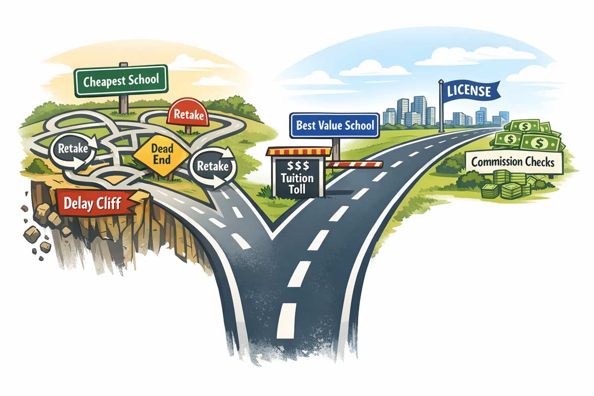 Real estate schools cheap