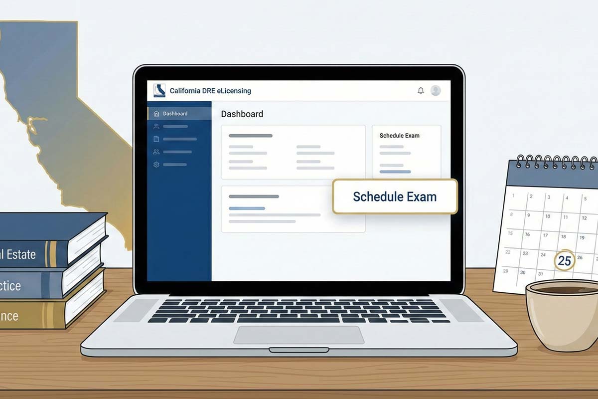 Schedule real estate exam